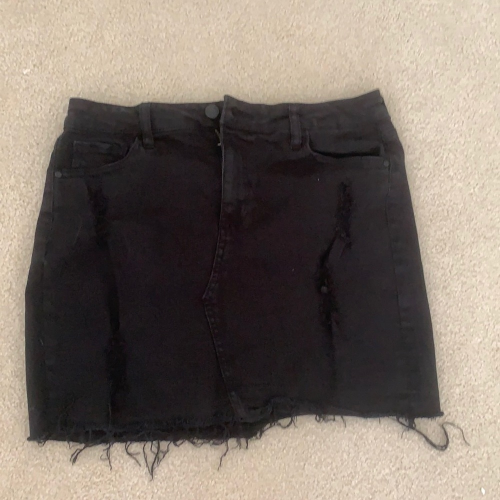 Black Denim Skirt
